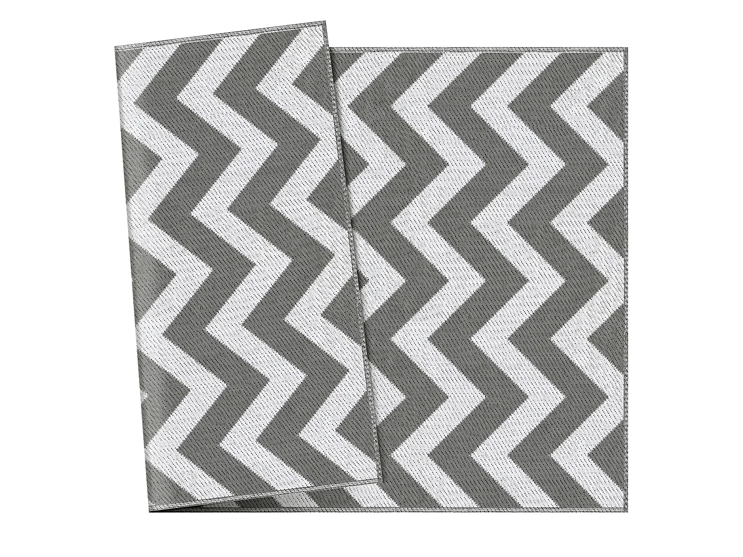 Outsunny Outdoor Rug, 1.2 x 1.8m Patio Floor Mat, Grey & White