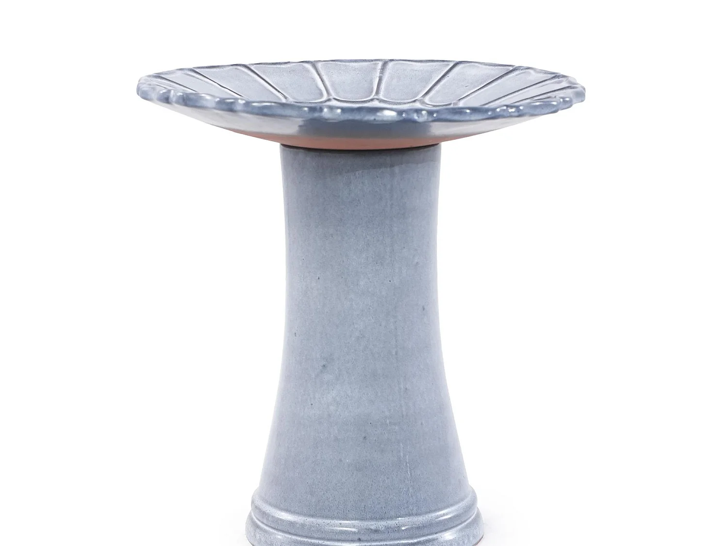 Baño para Pájaros de Pie en Cerámica 43x43x45cm – Comedero y Bebedero de Agua para Jardín, Terraza y Balcón
