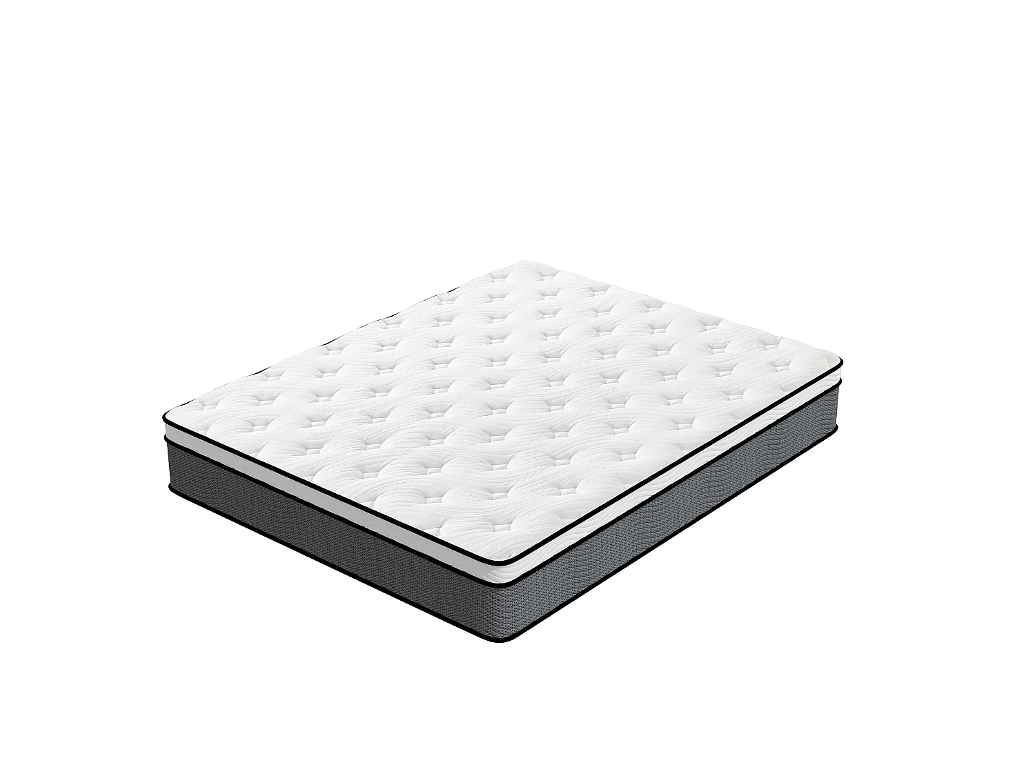 Matelas 160 × 200 cm - Ressorts Ensachés 7 Zones H3 - Hauteur 34 cm - Mousse Mémoire de Forme Viscoélastique - Soutien Ferme pour Dos & Confort Premium