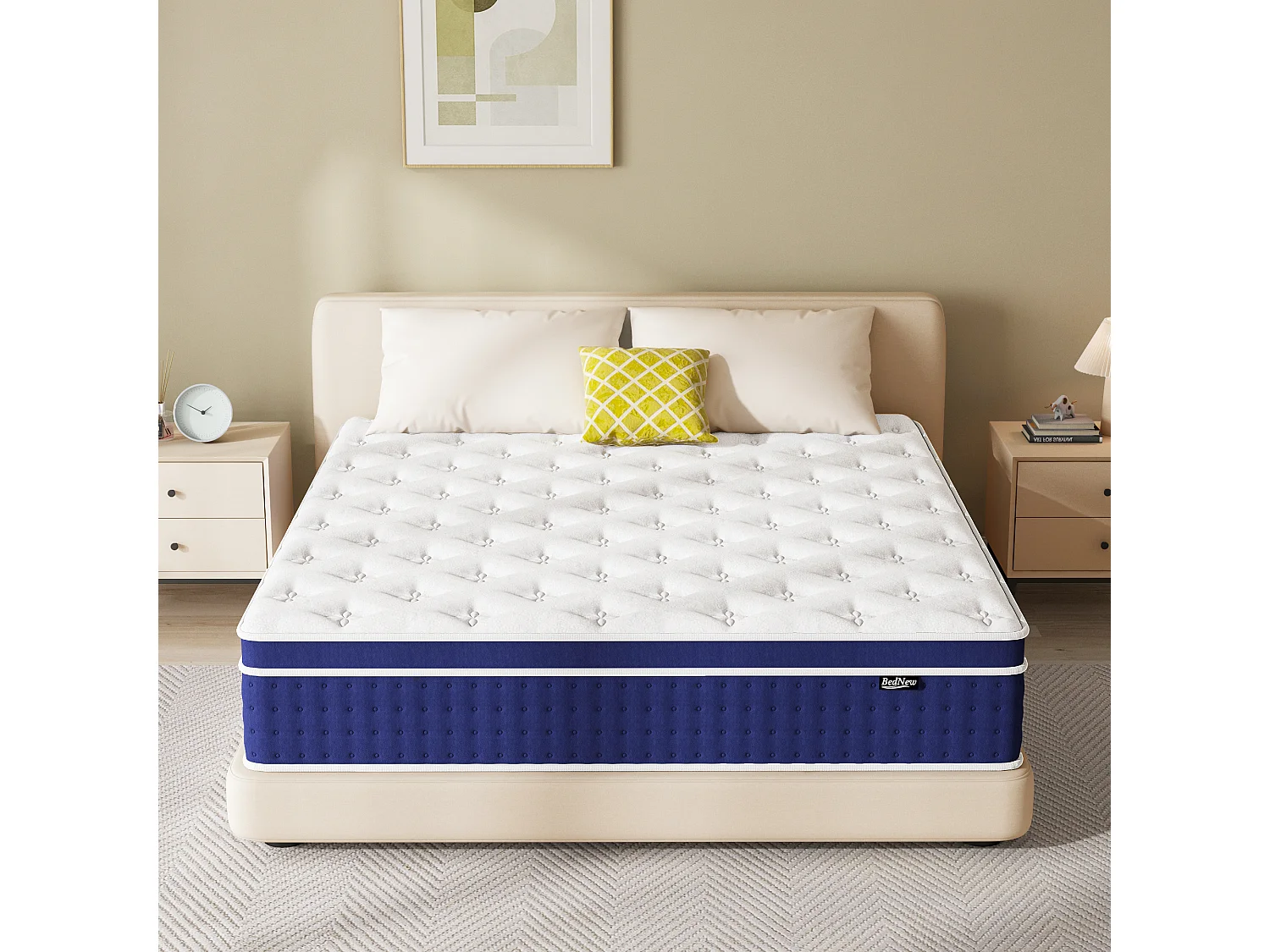Matelas 180×200 cm - Épaisseur 30 cm avec couche de mousse mémoire Ressorts ensachés orthopédiques 7 zones - Fermeté H3 -  Essai de 101 nuits