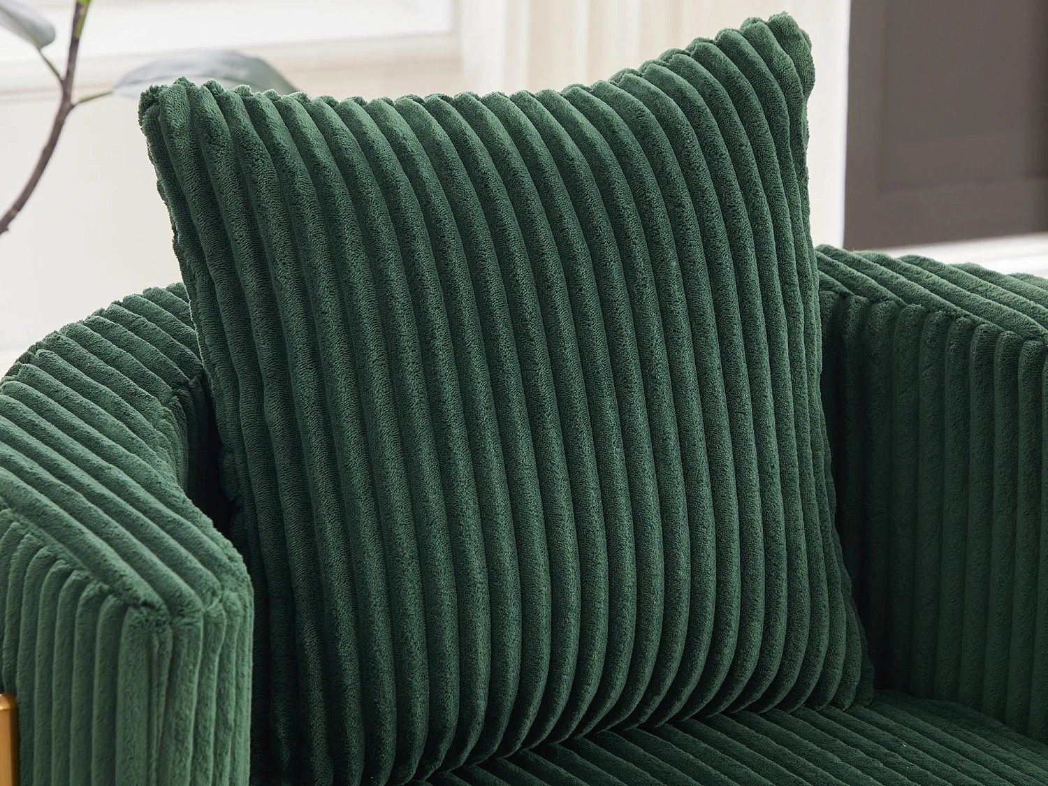 Lot de 2 Fauteuils Pivotants 360° en Velours Côtelé - Chaises de Relaxation Ergonomiques avec Rangement, Fauteuils d'Allaitement Élégant pour Salon et Chambre