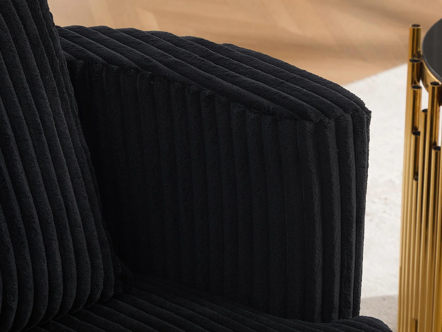 Lot de 2 Fauteuils Pivotants 360° en Velours Côtelé - Chaises de Relaxation Ergonomiques avec Rangement, Fauteuils d'Allaitement Élégant pour Salon et Chambre