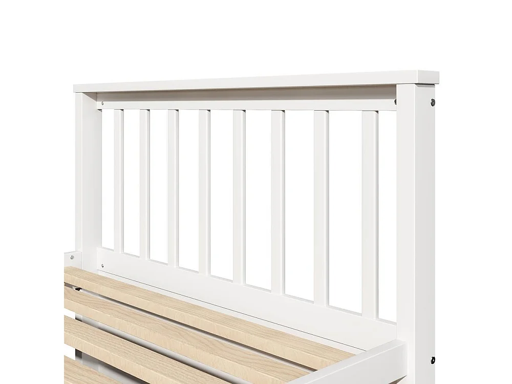 Lit enfant 90 x 200 cm bois massif tiroirs rangement lit gigogne extensible style moderne gain de place chambre, blanc