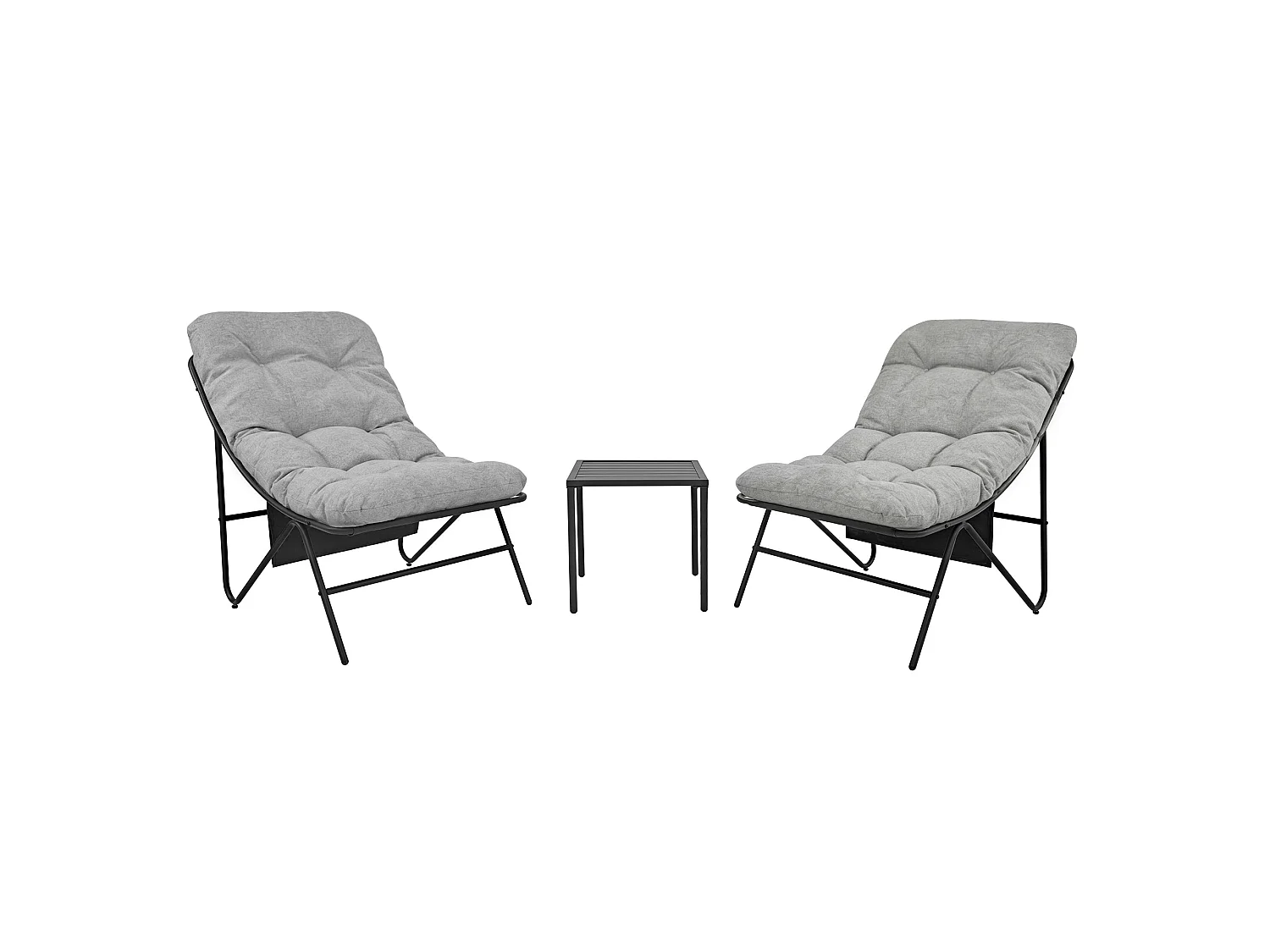 3 Piece Bistro Set - Grey