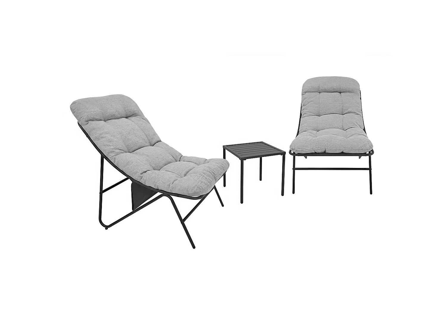 3 Piece Bistro Set - Grey