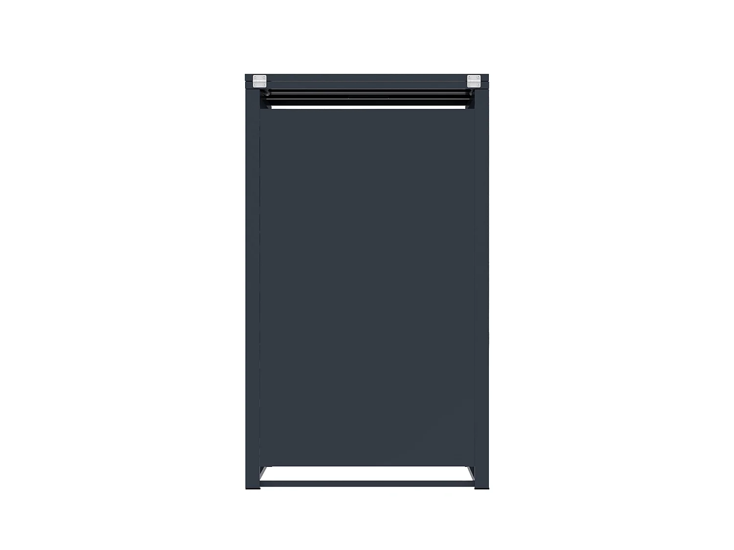 Abri Métallique Pour 1 Poubelle À Roulettes 240 L, Porte Anthracite