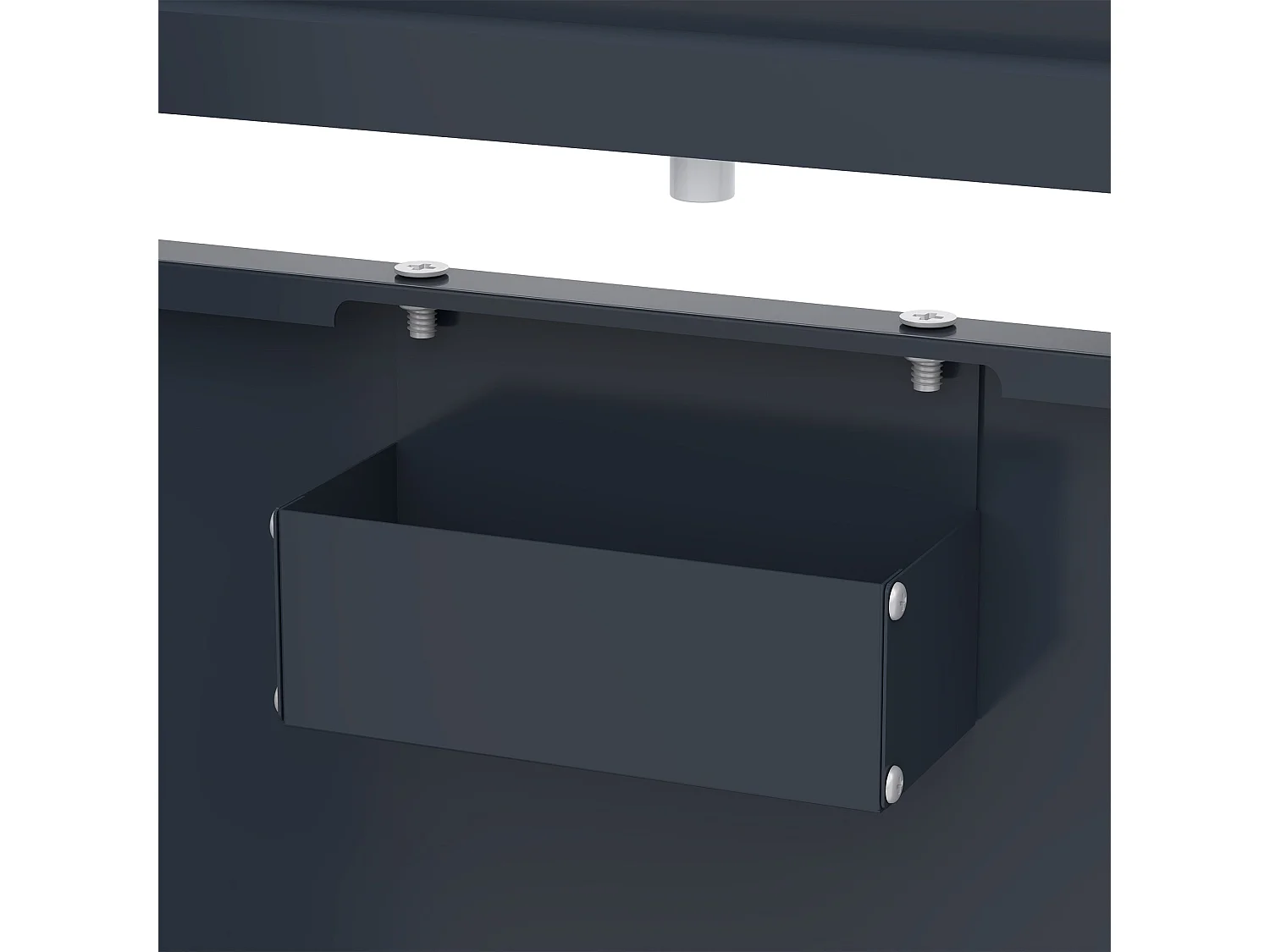 Abri Métallique Pour 1 Poubelle À Roulettes 240 L, Porte Anthracite