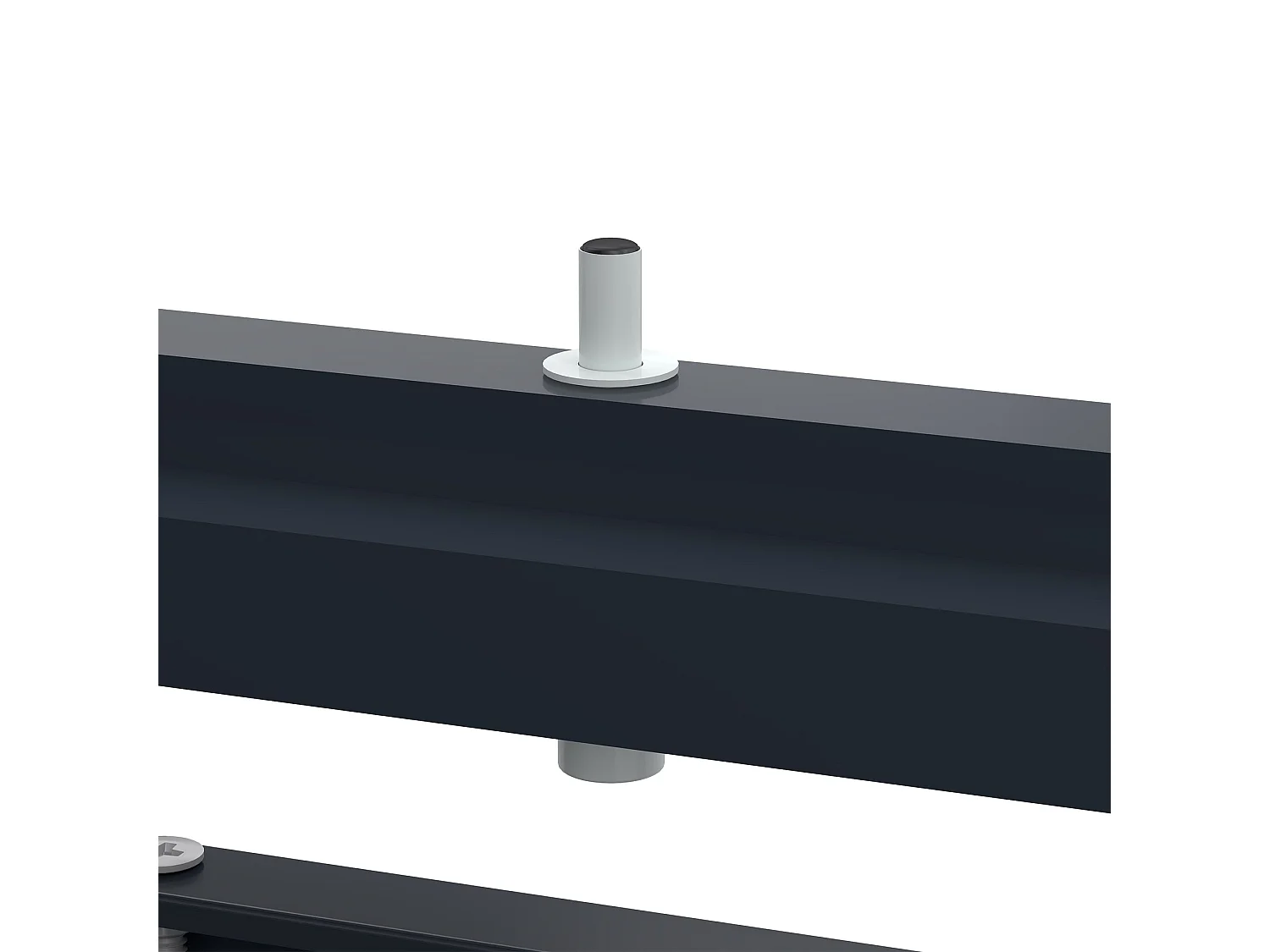 Ensemble de rangement métallique pour quatre poubelles à roulettes - Gris anthracite