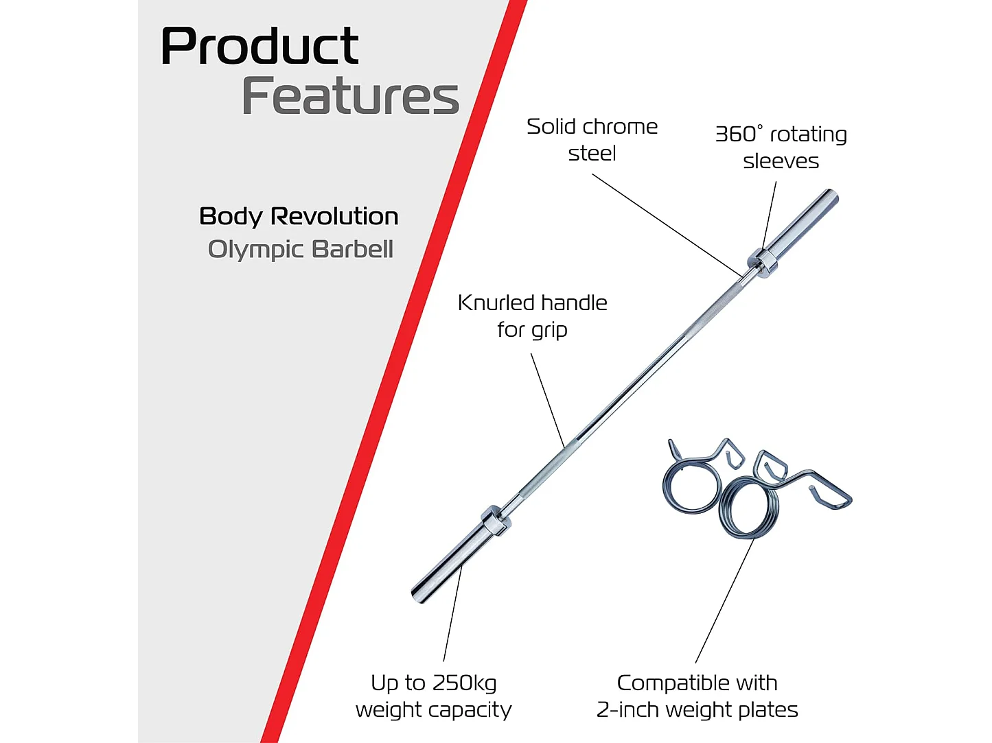 Body Revolution Olympic Barbell Bar 4ft