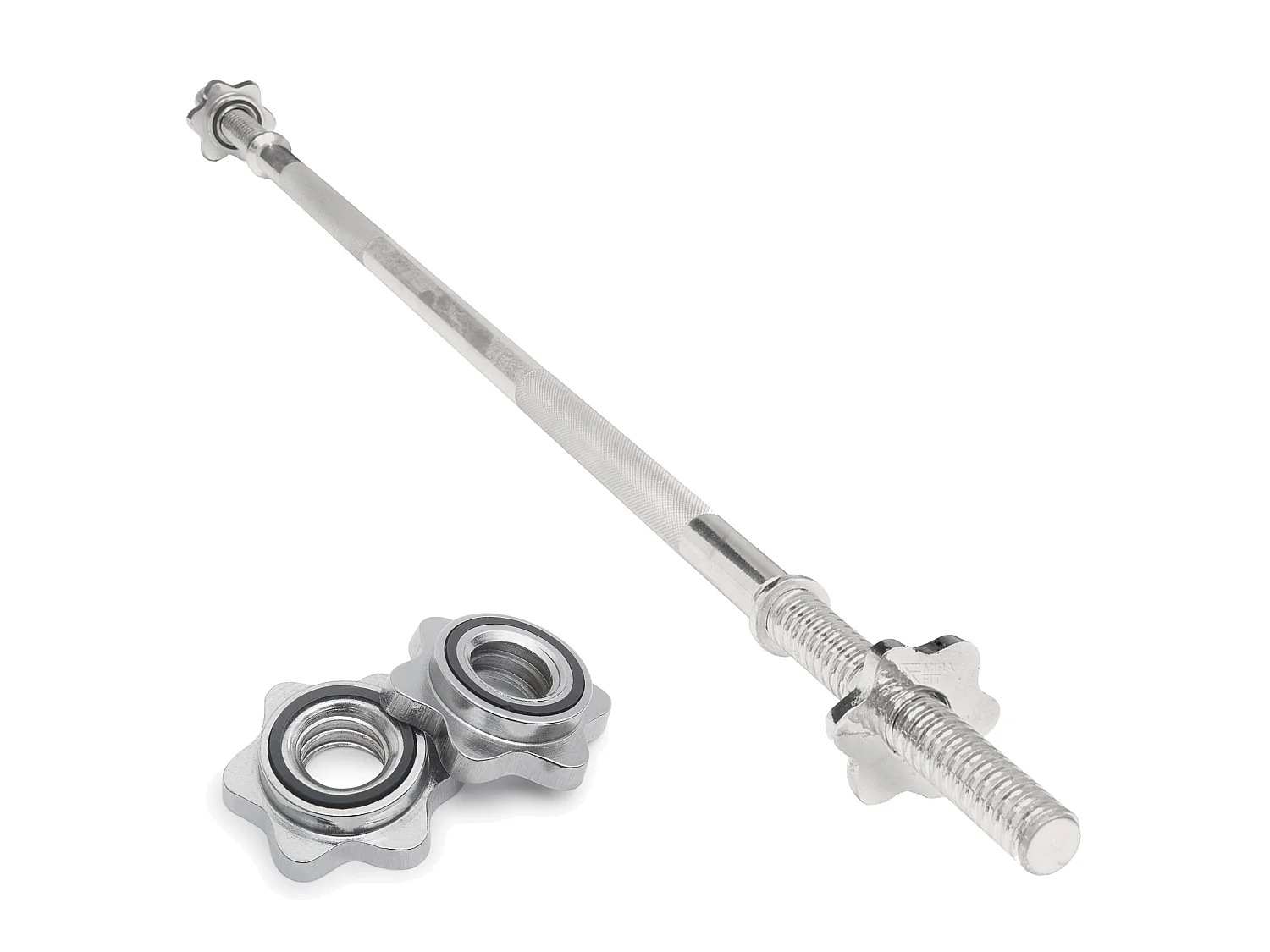 Body Revolution Straight Barbell Bar 1" Standard 1.2m Spring Collar