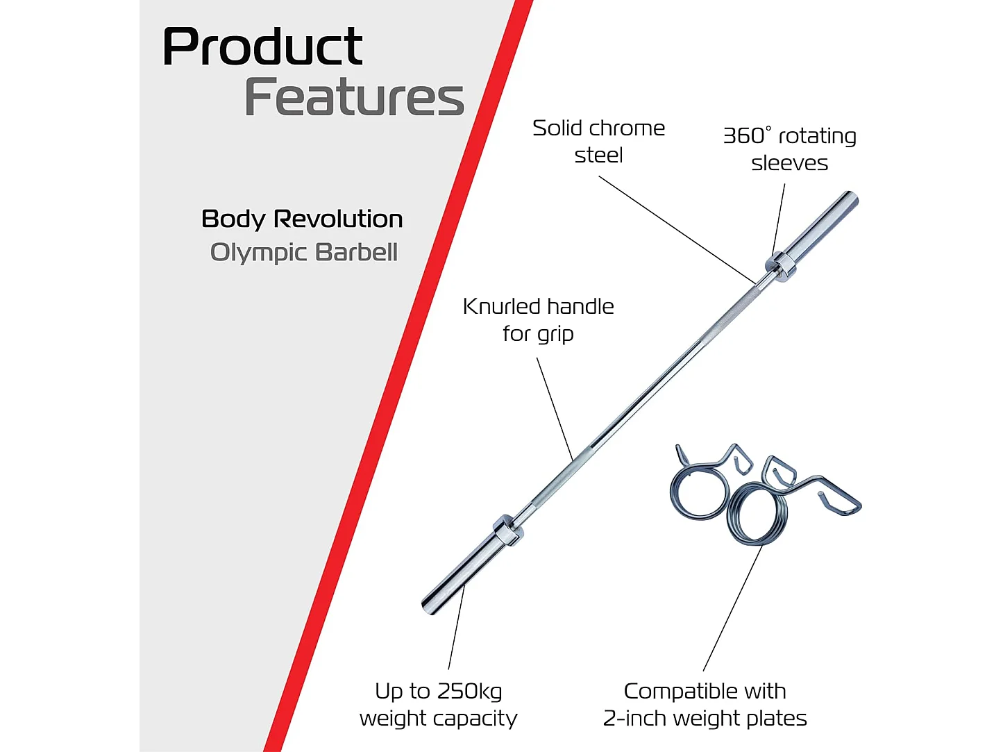 Body Revolution Olympic Barbell Bar 5ft