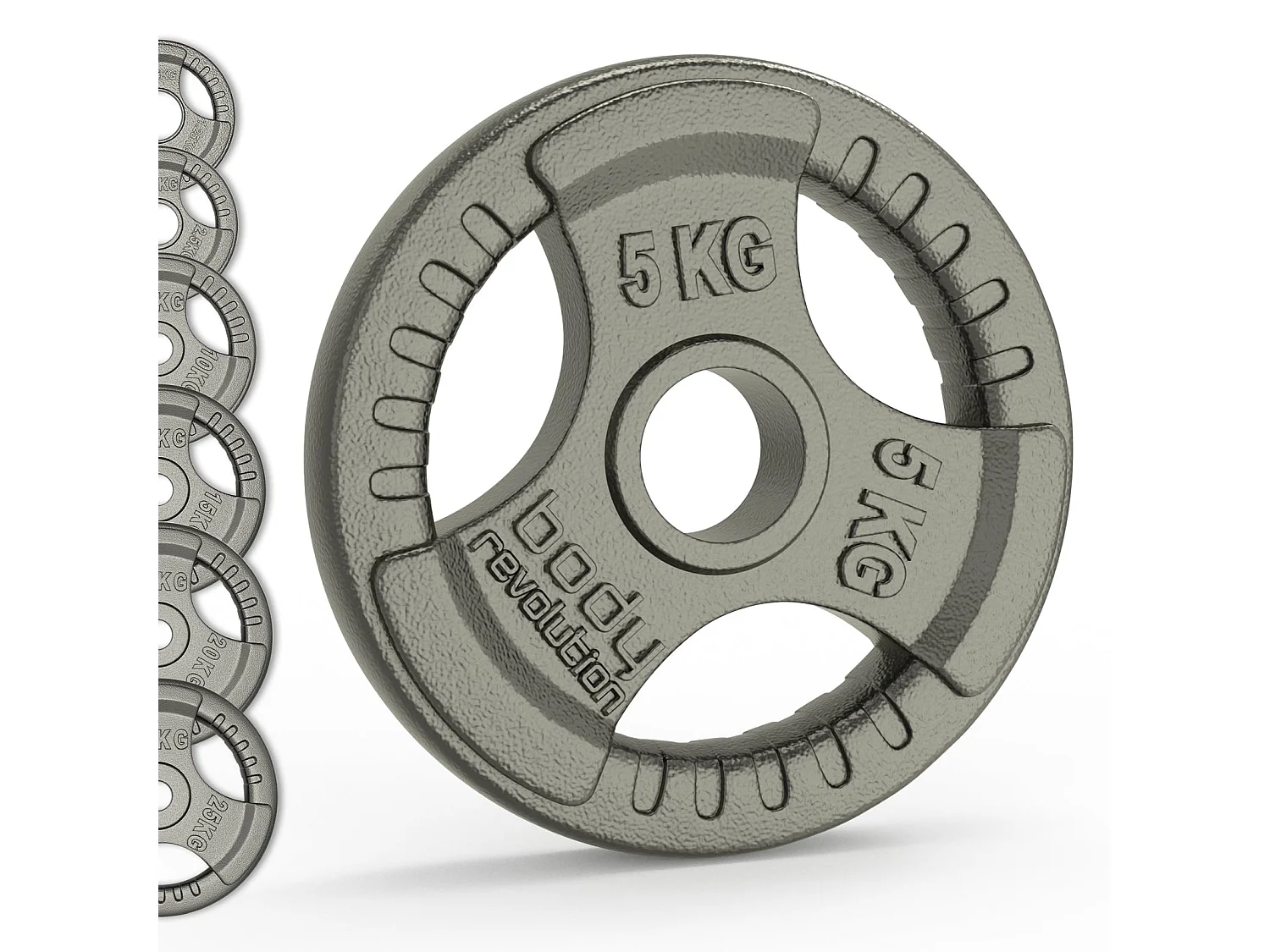 Olympic Tri Grip Cast Iron Weight Plates Pairs Sets 2 x 20kg