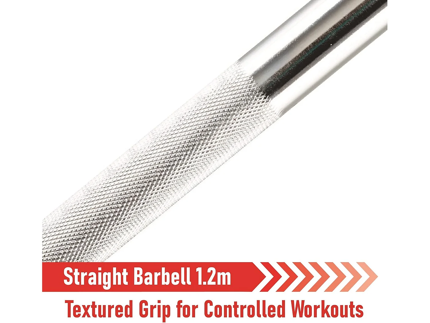 Body Revolution Straight Barbell Bar 1" Standard 1.2m Spinlock Collar