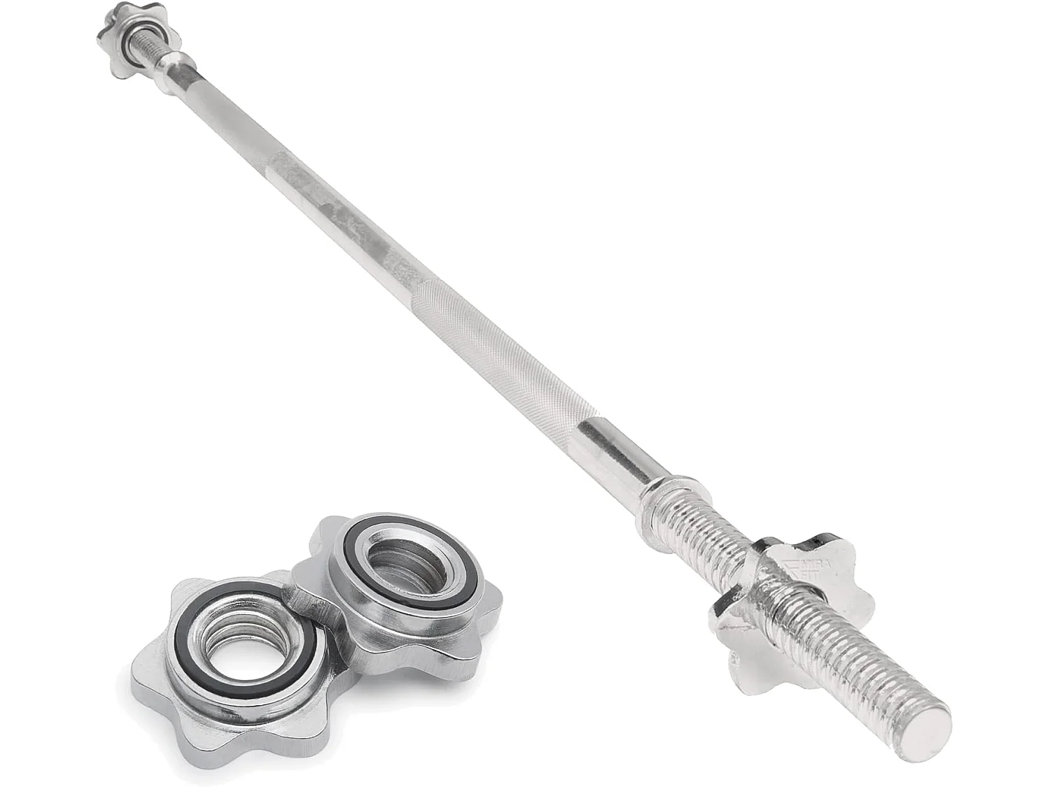 Body Revolution Straight Barbell Bar 1" Standard 1.4m Spinlock Collar