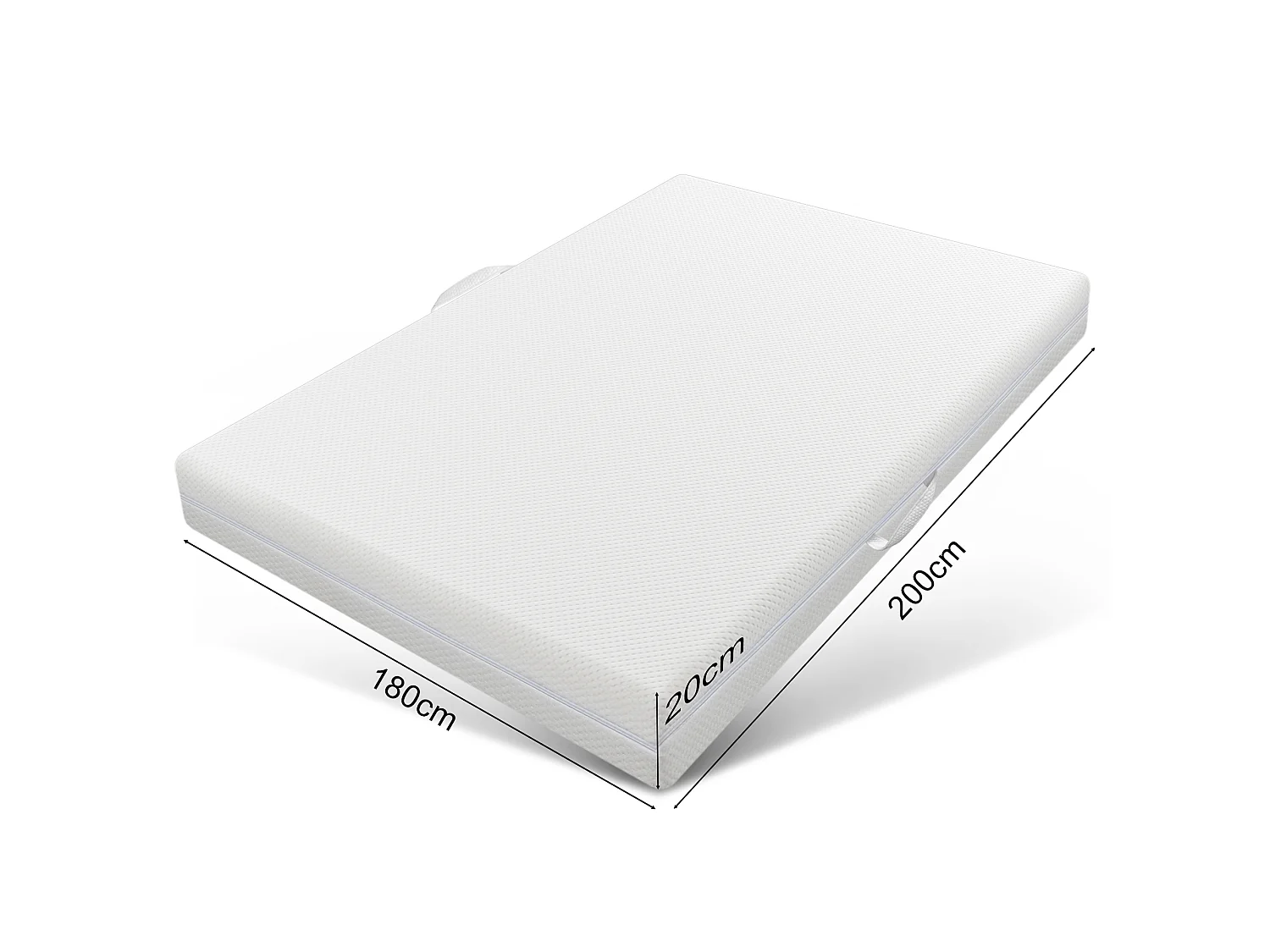 Matelas 180 x 200 cm mousse 7 zones, épaisseur 20 cm, ergonomique, respirant, confortable pour sommeil reposant