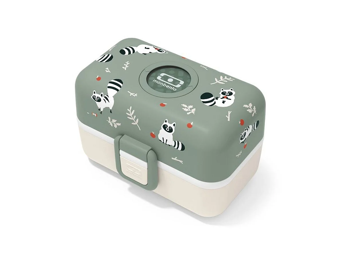MONBENTO MB Tresor Kids Lunch Box 0,8 L - Vert Raccoon