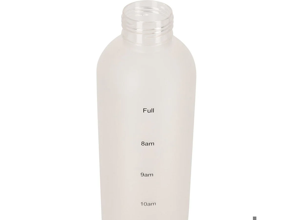 Gourde ATHLECIA Ayan 1000 ml blanche mate avec repères horaires