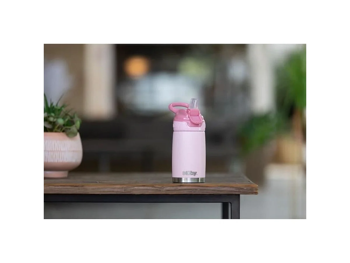 NUBY Gourde isolante Reflex Flip-it 300 ml - Rose