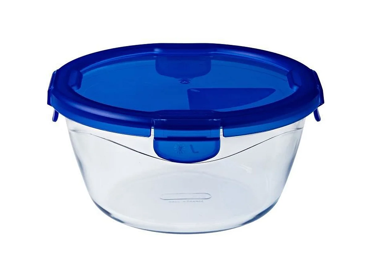 PYREX Cook & Go Lot de 3 lunch box rondes en verre borosilicate 0,7 L avec couvercles hermétiques