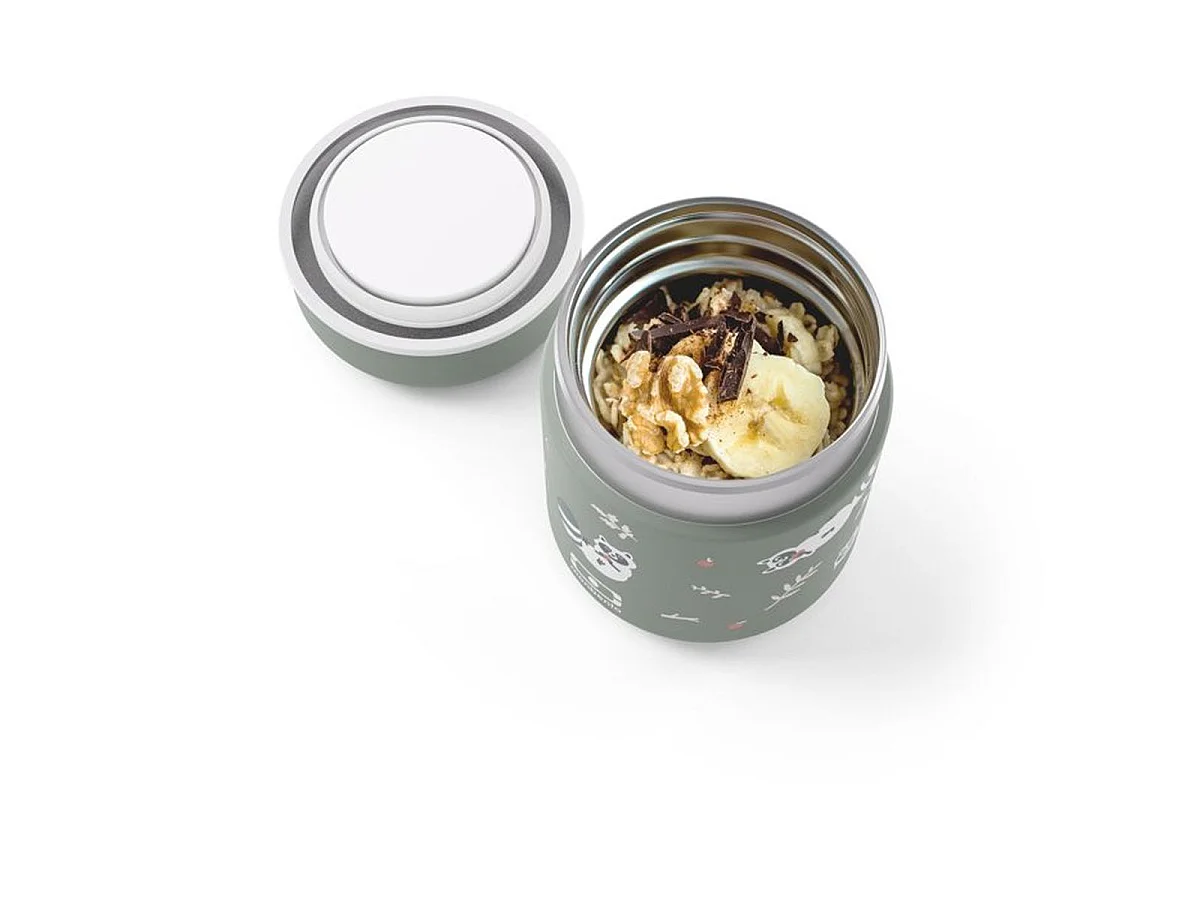 MONBENTO MB Capsule boîte repas isotherme inox 280 ml - Vert Raccoon