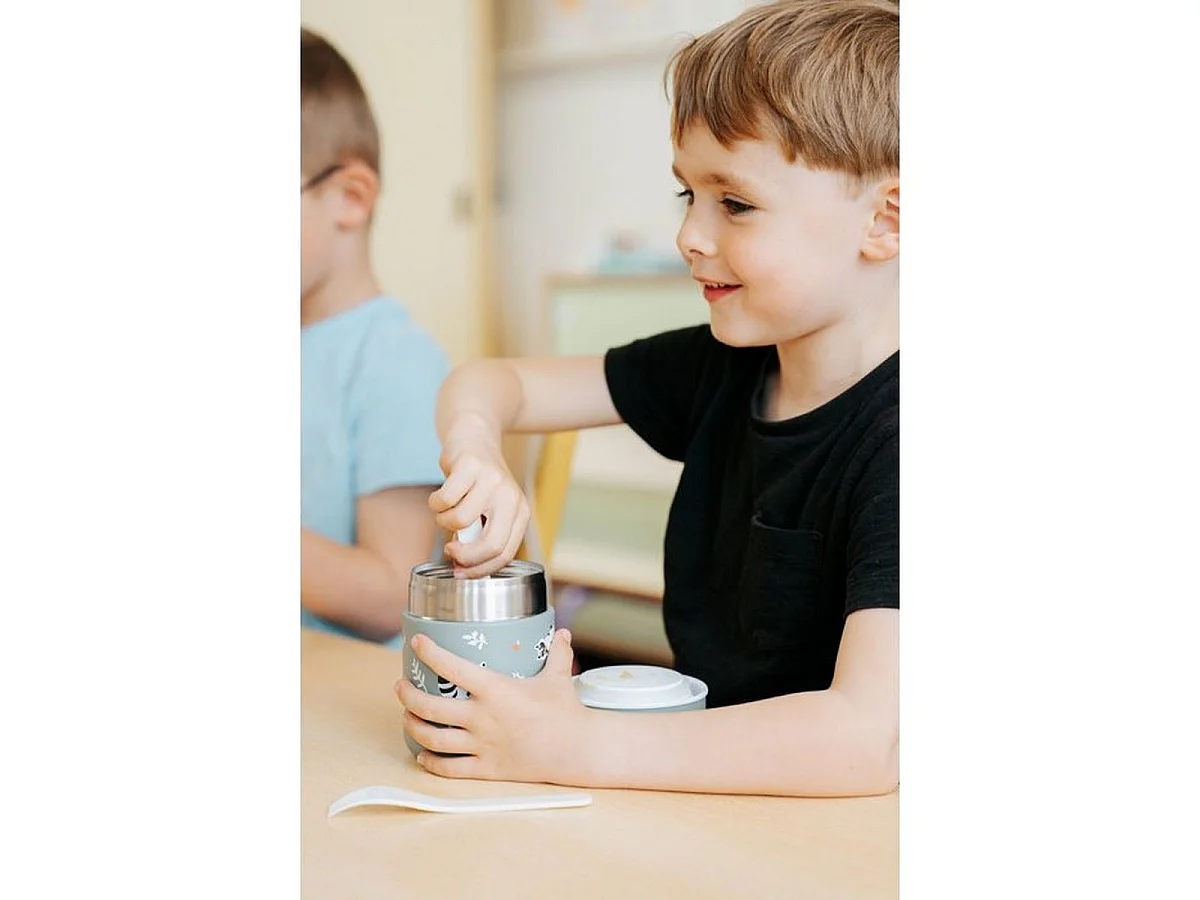 MONBENTO MB Capsule boîte repas isotherme inox 280 ml - Vert Raccoon