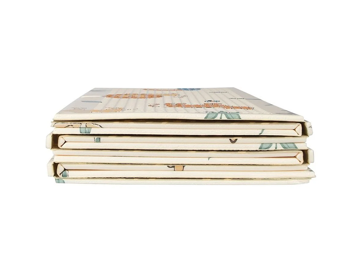 Nuby Omkeerbare Gewatteerde Speelmat 200 x 150 cm - Safari/Neutraal