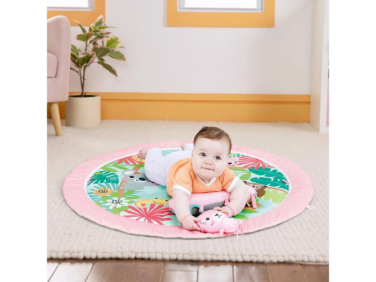 Bright Starts Pop 'N Wiggle - Tapis d'éveil pliable Rosy Rainforest