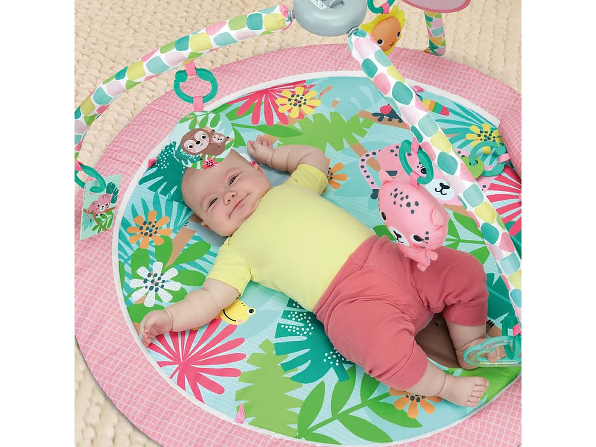 Bright Starts Pop 'N Wiggle - Tapis d'éveil pliable Rosy Rainforest