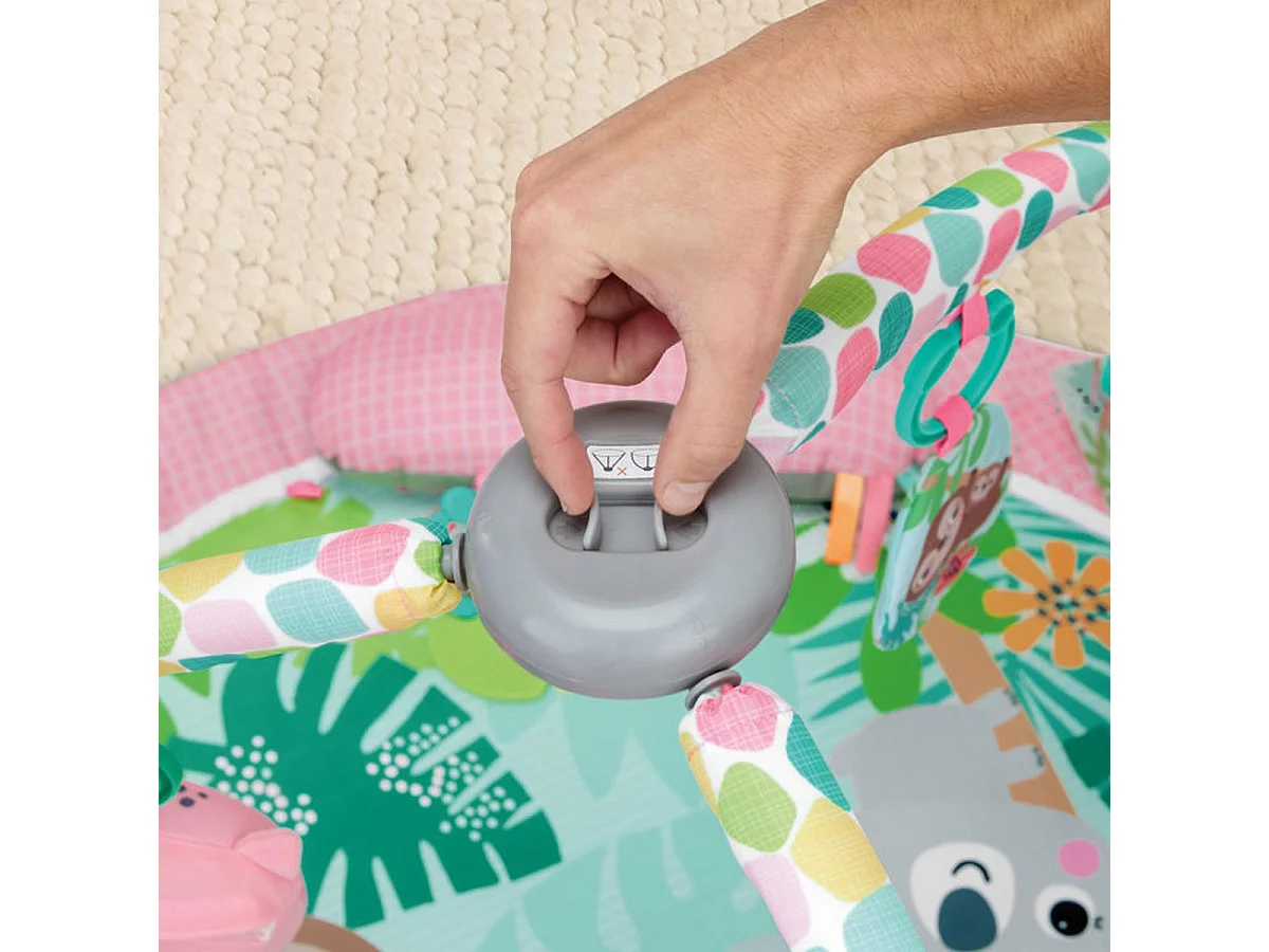 Bright Starts Pop 'N Wiggle - Tapis d'éveil pliable Rosy Rainforest
