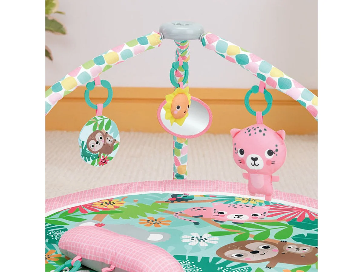 Bright Starts Pop 'N Wiggle - Tapis d'éveil pliable Rosy Rainforest