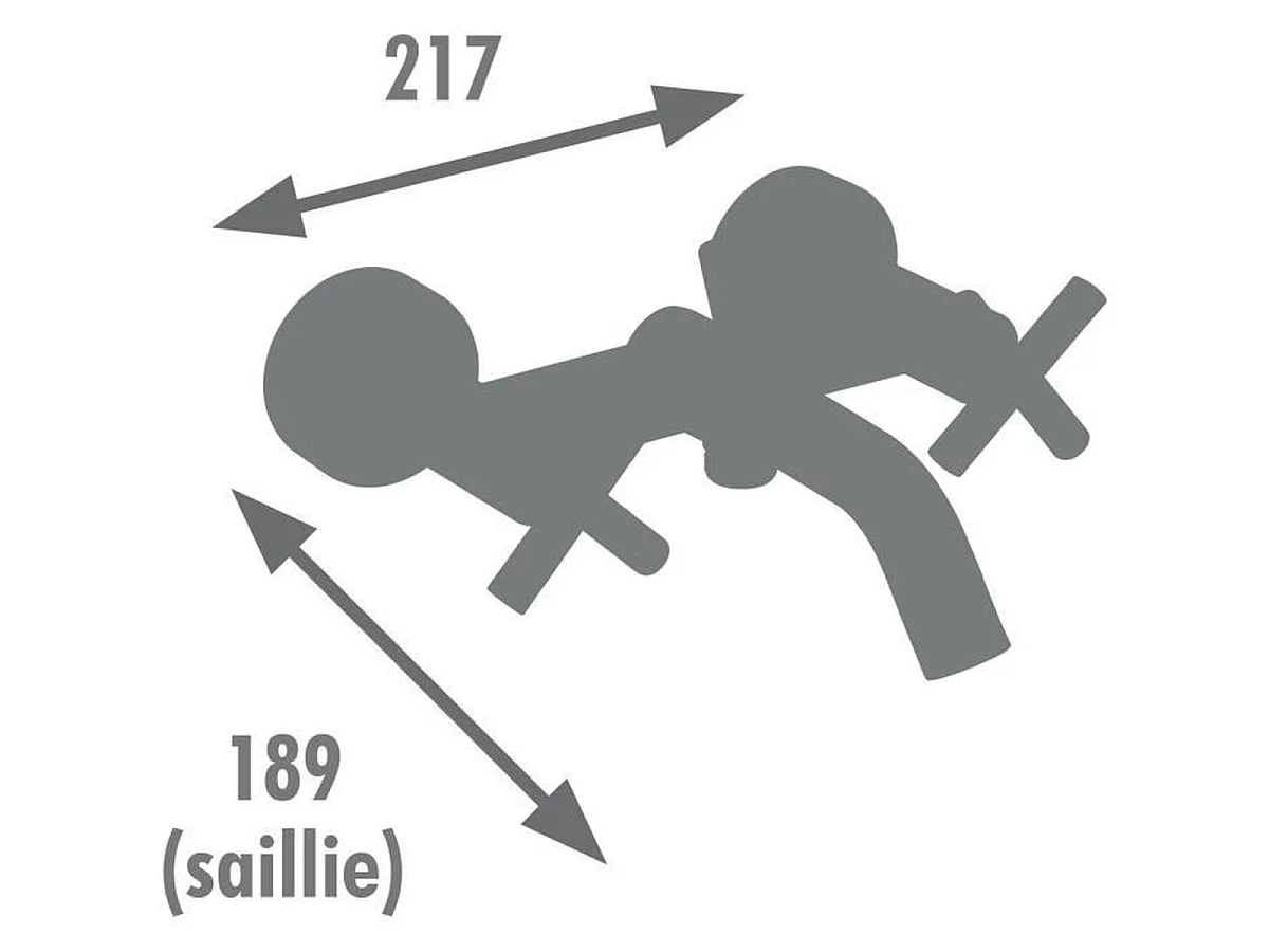 NANKA EDOUARD ROUSSEAU Mat Zwart Bad-Douche Mengkraan - 150mm Afstand