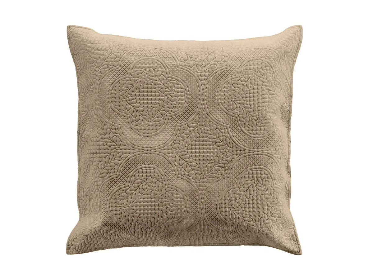 Couvre-Lit & 2 Housses de Coussin "Romane" 240x260cm Beige Lin