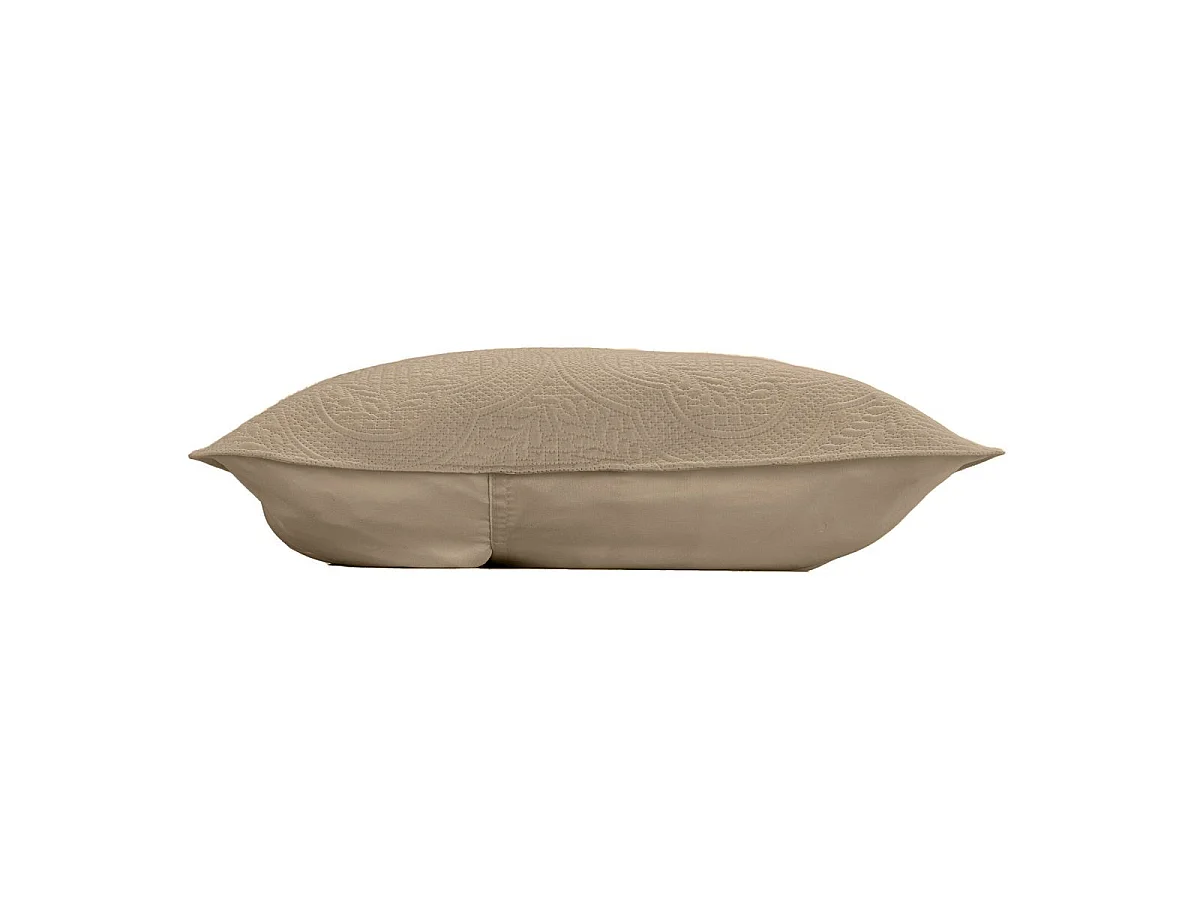 Couvre-Lit & 2 Housses de Coussin "Romane" 240x260cm Beige Lin