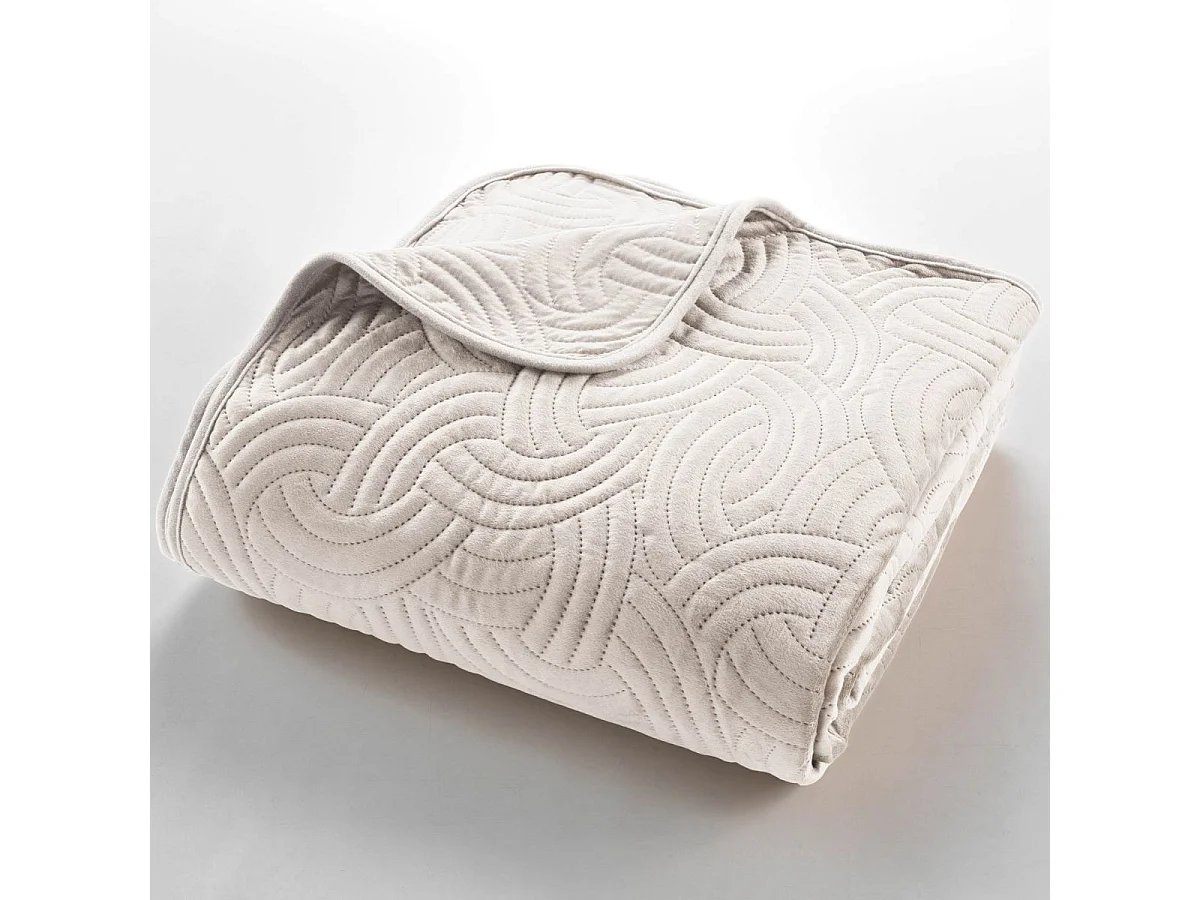 Couvre-Lit & 2 Housses de Coussin "Solange" 240x260cm Naturel