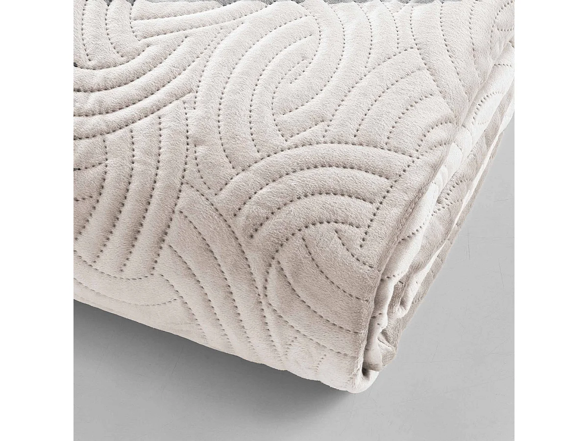 Couvre-Lit & 2 Housses de Coussin "Solange" 240x260cm Naturel