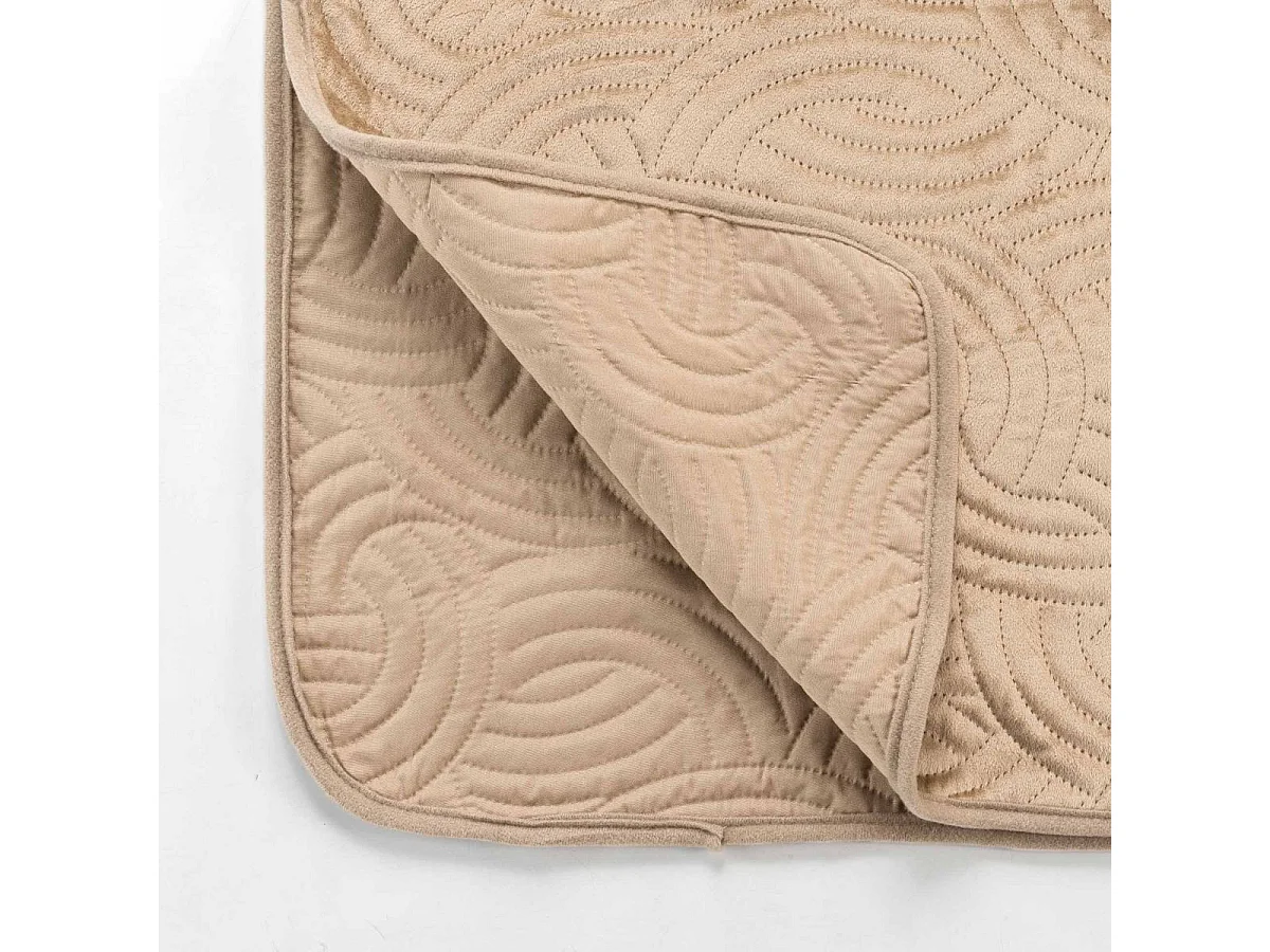 Couvre-Lit & 2 Housses de Coussin "Solange" 240x260cm Beige Lin