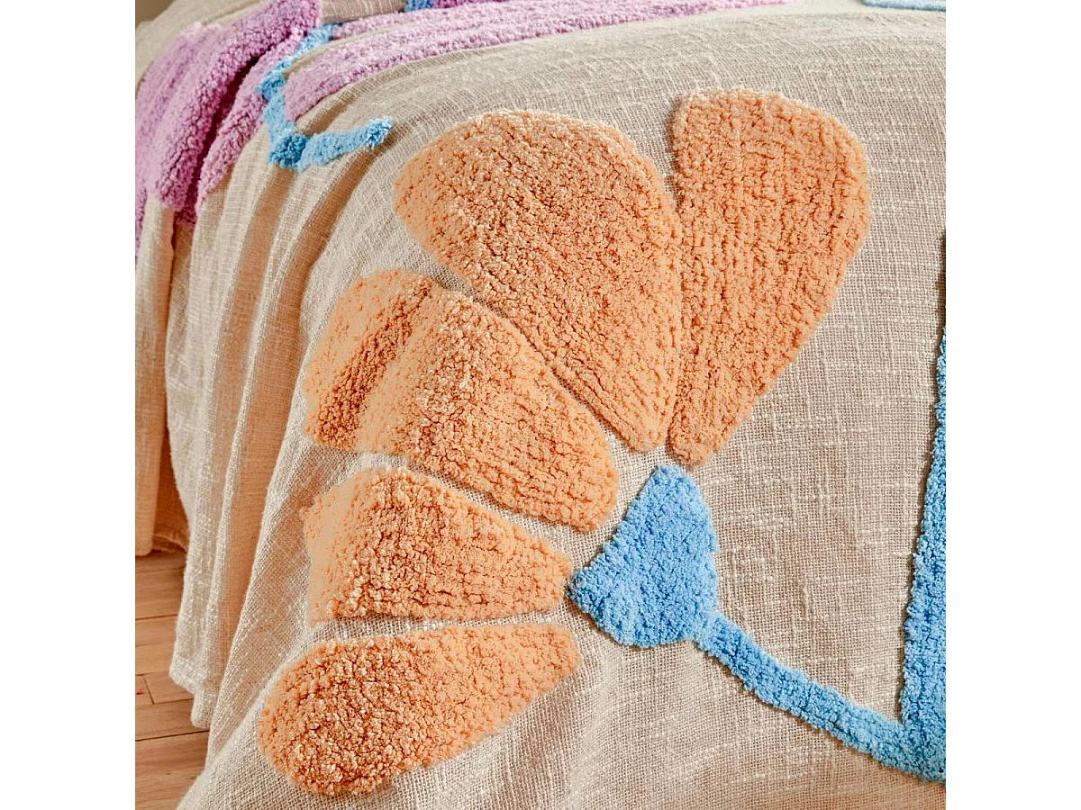Dessus de Lit "Fleurs Sauvages" 240x260cm Multicolore