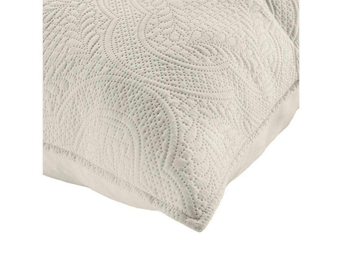 Couvre-Lit & 2 Housses de Coussin "Romane" 240x260cm Naturel