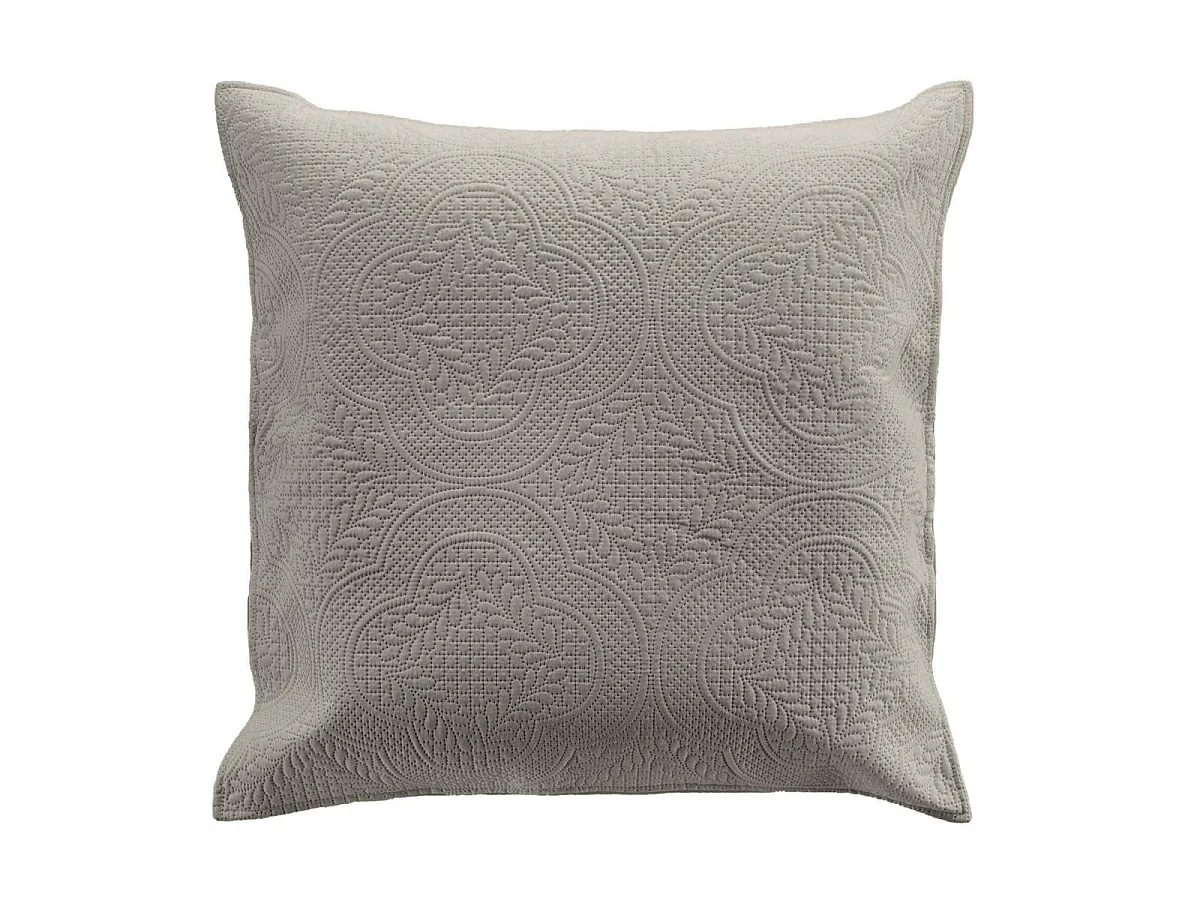 Couvre-Lit & 2 Housses de Coussin "Romane" 240x260cm Gris