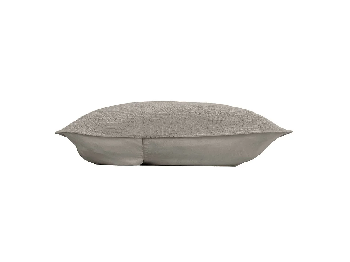 Couvre-Lit & 2 Housses de Coussin "Romane" 240x260cm Gris