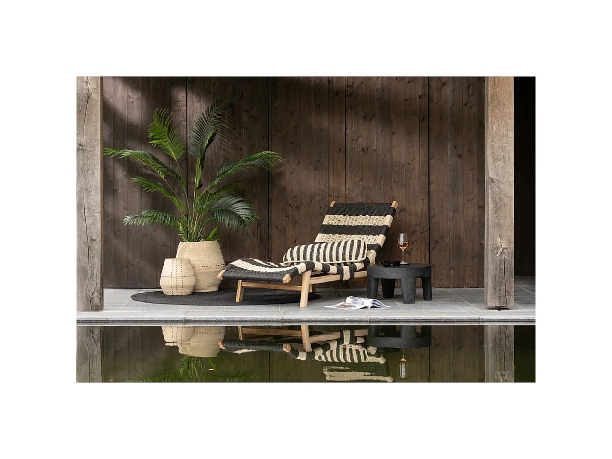 Lot de 2 Paniers Design "Pointillés" 46cm Naturel