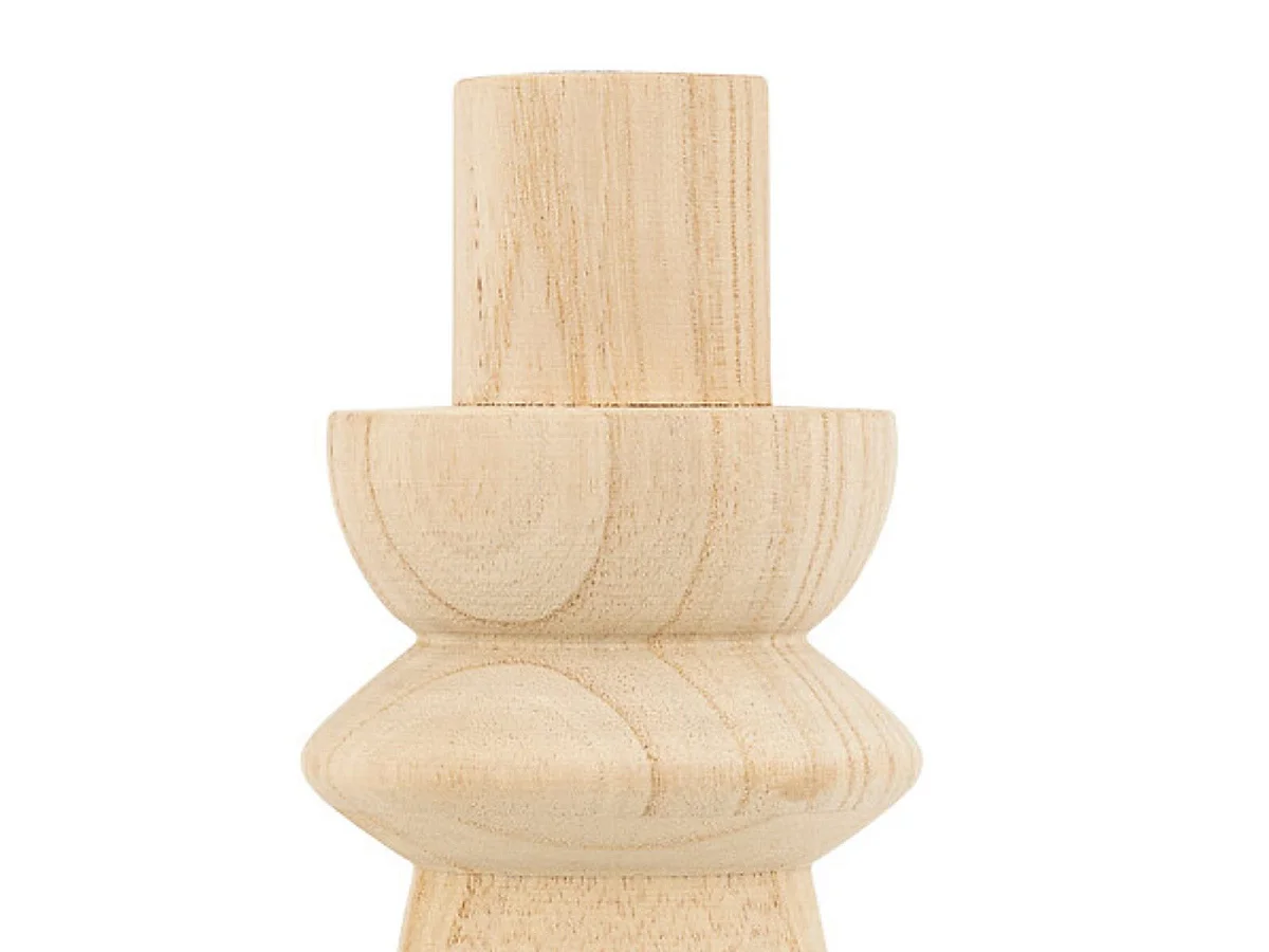 Lot de 2 Bougeoirs Déco "Uma" 23cm Naturel