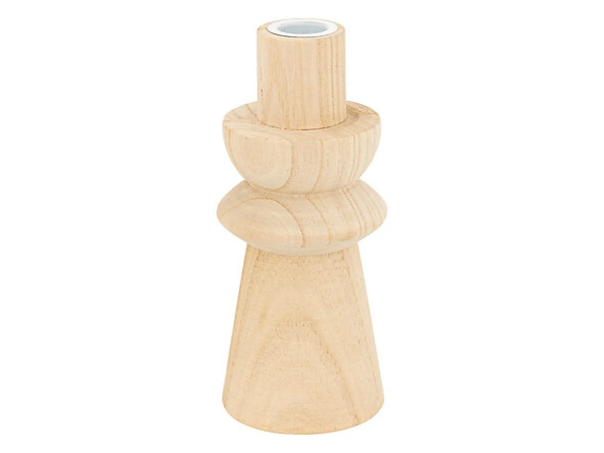 Lot de 2 Bougeoirs Déco "Uma" 23cm Naturel