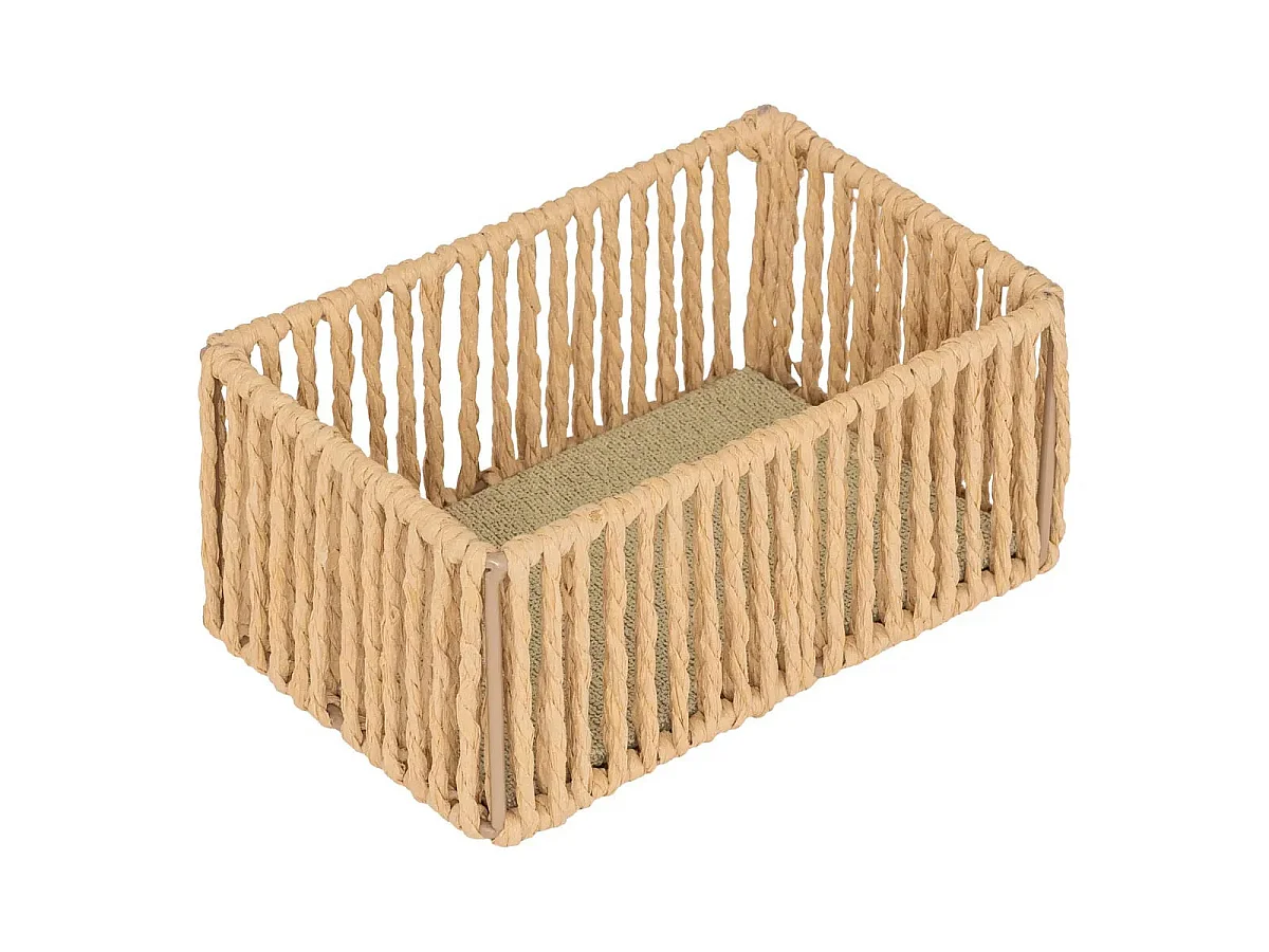 Lot de 3 Paniers Rectangles "Ali" 26cm Naturel
