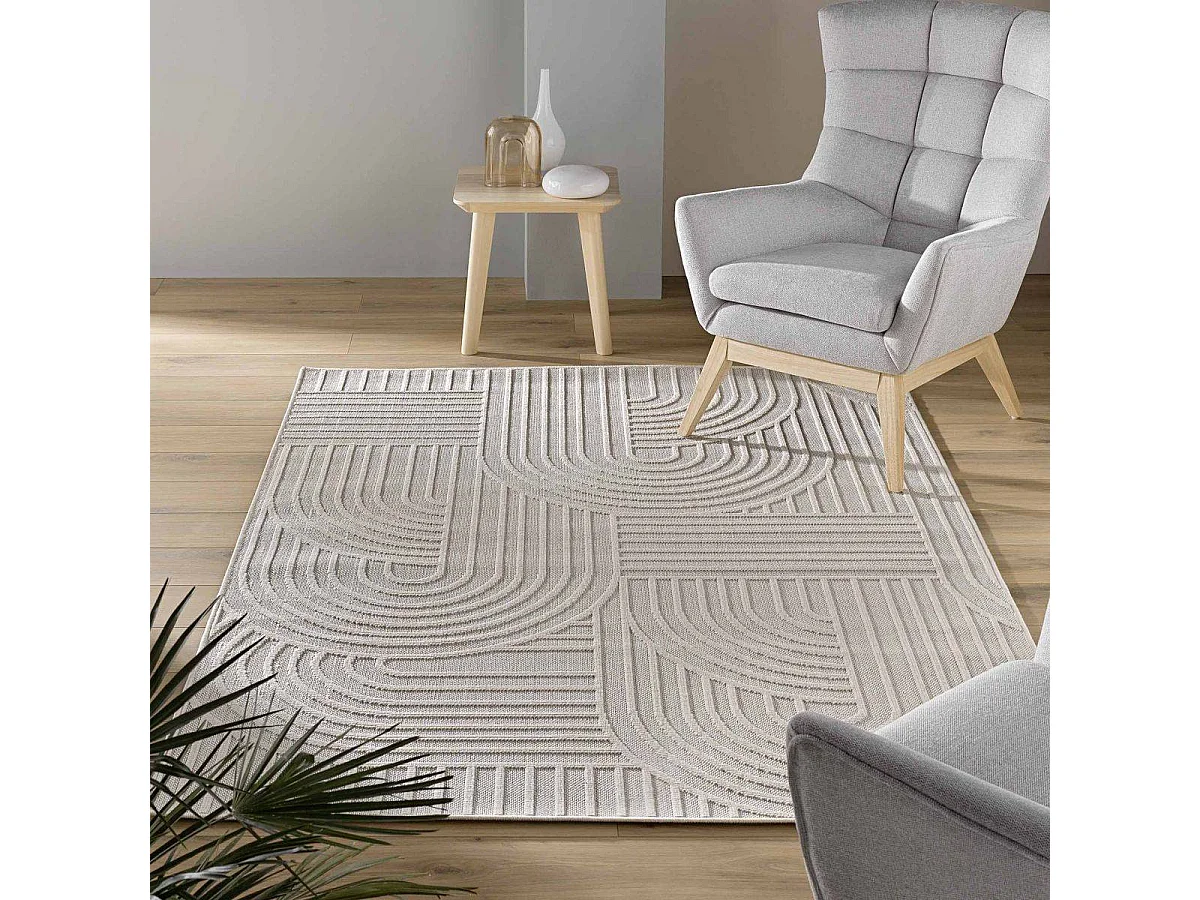 Tapis Déco Tissé "Ezio" 160x230cm Naturel