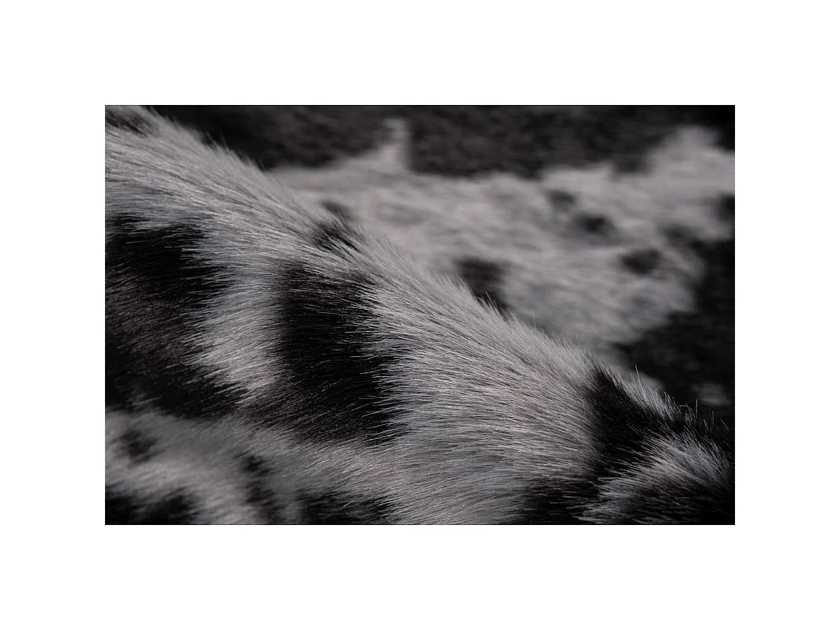 Tapis Imitation Peau de Vache "Desert" 160x230cm Noir & Blanc