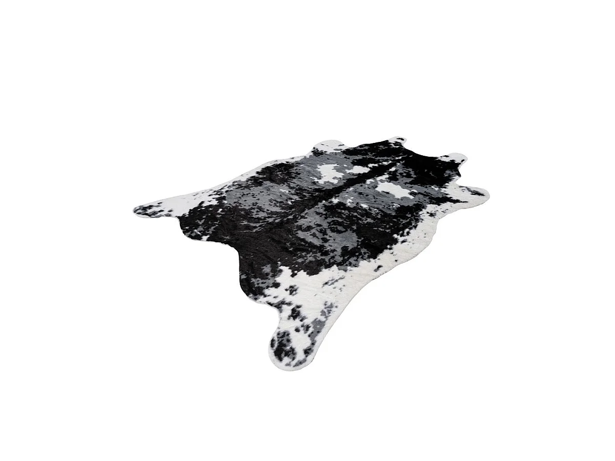 Tapis Imitation Peau de Vache "Desert" 160x230cm Noir & Blanc