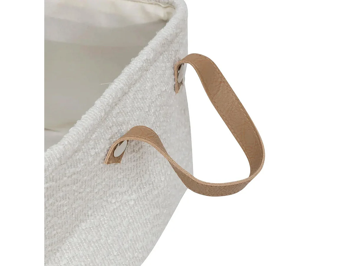 Lot de 3 Paniers Bouclette "Loe" 35cm Blanc