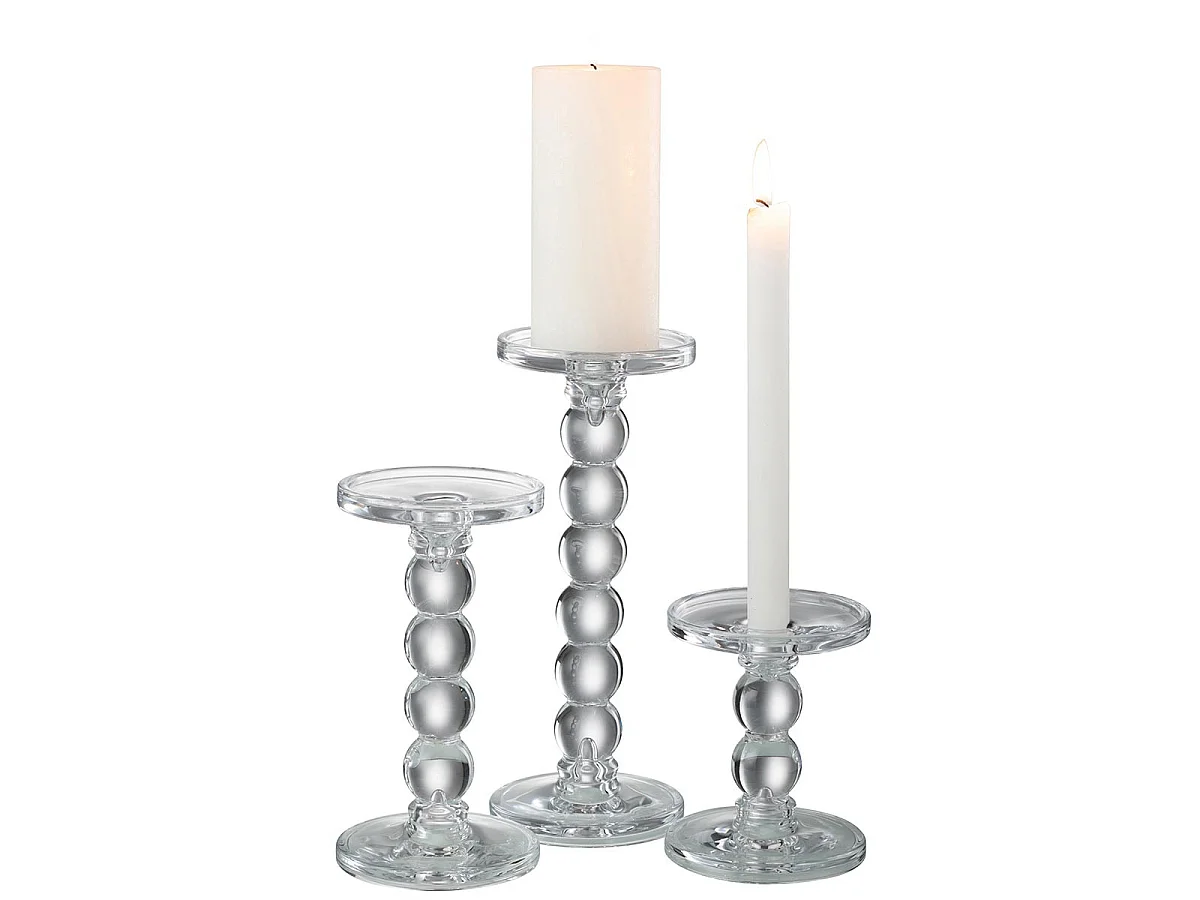 Chandelier Design en Verre "Gouttes" 26cm Transparent