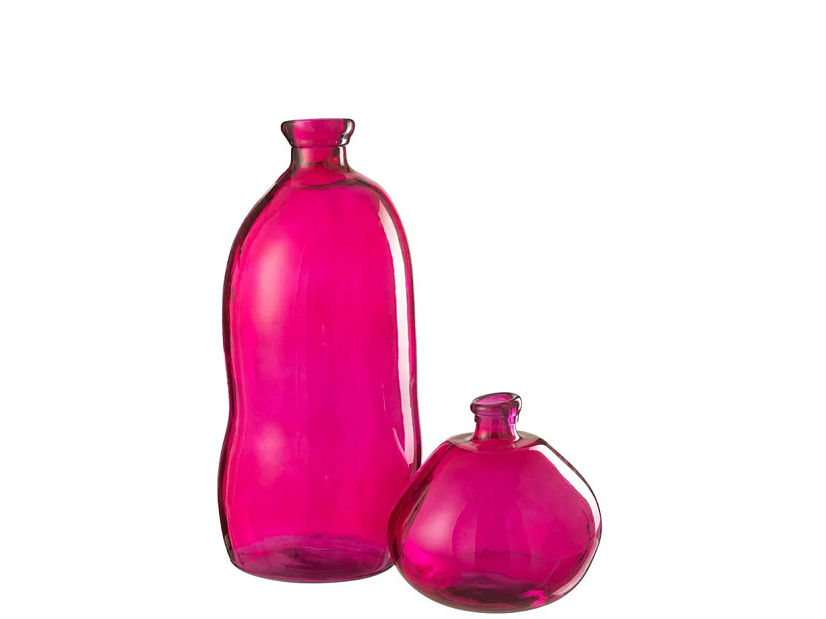 Vase Déco en Verre "Mexican" 73cm Fuchsia